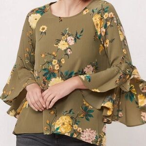 LC Lauren Conrad Petal Sleeve Blouse Women’s Size S